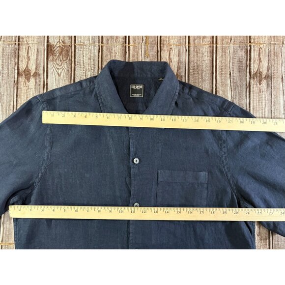 Todd Snyder linen blend Shirt Size M color blue NWOT - Picture 5 of 6
